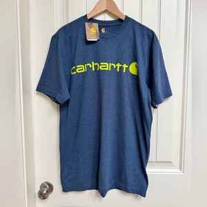 NWT Carhartt Original Fir Blue Logo T-Shirt. Size S